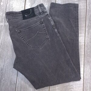 Jacob Cohen Mens Tailored Handmade Type 688 Jeans Size 40x30 Gray Slim Straight